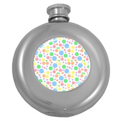 Pastel Bubbles Hip Flask (round)