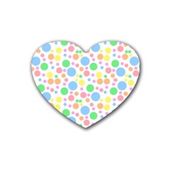 Pastel Bubbles Drink Coasters 4 Pack (heart) 