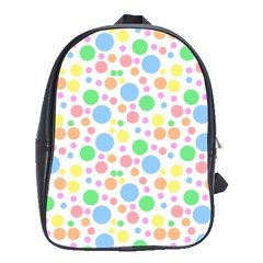 Pastel Bubbles School Bag (large)