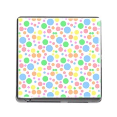 Pastel Bubbles Memory Card Reader With Storage (square)