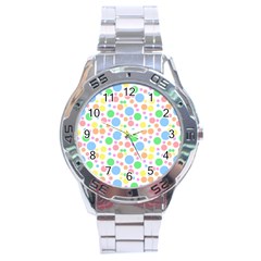 Pastel Bubbles Stainless Steel Watch by StuffOrSomething