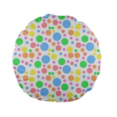 Pastel Bubbles 15  Premium Round Cushion 