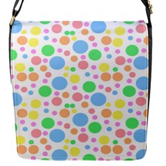 Pastel Bubbles Flap Closure Messenger Bag (small)