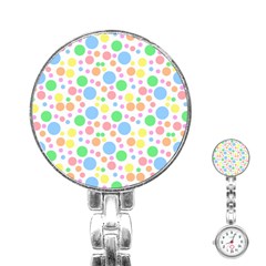 Pastel Bubbles Stainless Steel Nurses Watch