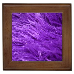 Purple Tresses Framed Ceramic Tile