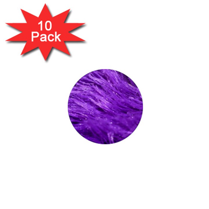 Purple Tresses 1  Mini Button Magnet (10 pack)