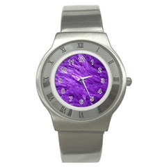 Purple Tresses Stainless Steel Watch (slim)