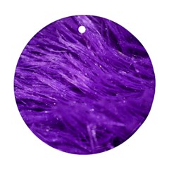 Purple Tresses Round Ornament (two Sides) by FunWithFibro