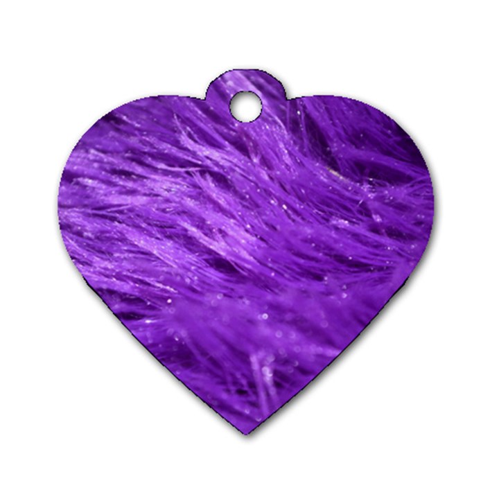 Purple Tresses Dog Tag Heart (Two Sided)