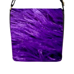 Purple Tresses Flap Closure Messenger Bag (large)