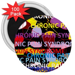 Chronic Pain Syndrome 3  Button Magnet (100 Pack)