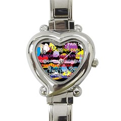 Chronic Pain Syndrome Heart Italian Charm Watch 