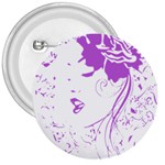 Purple Woman of Chronic Pain 3  Button Front