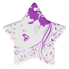 Purple Woman Of Chronic Pain Star Ornament