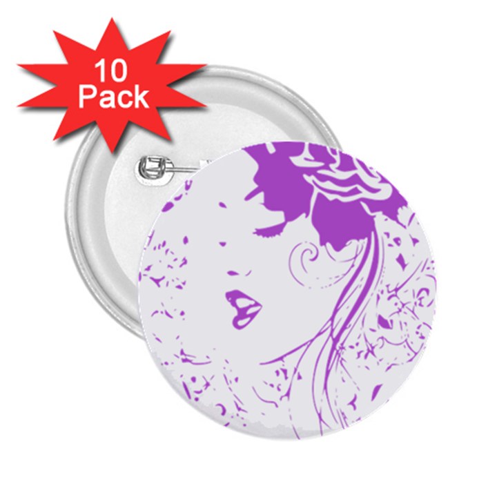 Purple Woman of Chronic Pain 2.25  Button (10 pack)