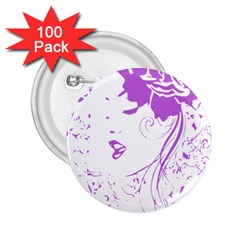 Purple Woman Of Chronic Pain 2 25  Button (100 Pack)