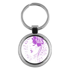 Purple Woman Of Chronic Pain Key Chain (round) by FunWithFibro