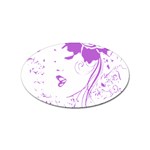 Purple Woman of Chronic Pain Sticker (Oval) Front