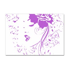 Purple Woman Of Chronic Pain A4 Sticker 10 Pack