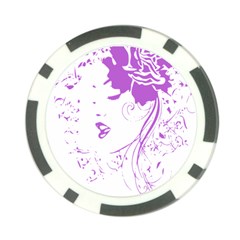 Purple Woman Of Chronic Pain Poker Chip