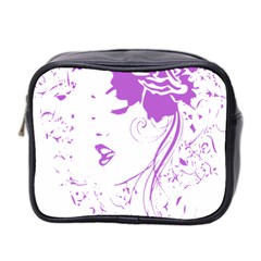 Purple Woman Of Chronic Pain Mini Travel Toiletry Bag (two Sides)