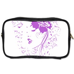 Purple Woman Of Chronic Pain Travel Toiletry Bag (two Sides) by FunWithFibro