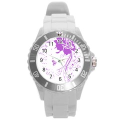 Purple Woman Of Chronic Pain Plastic Sport Watch (large) by FunWithFibro