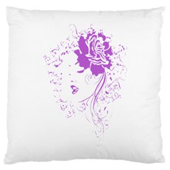 Purple Woman Of Chronic Pain Large Cushion Case (single Sided) 