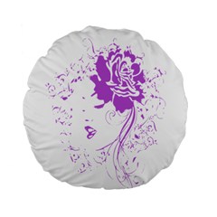 Purple Woman Of Chronic Pain 15  Premium Round Cushion 