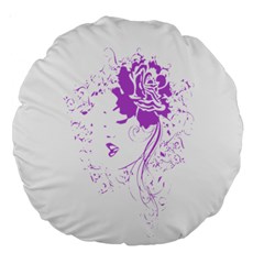 Purple Woman Of Chronic Pain 18  Premium Round Cushion 