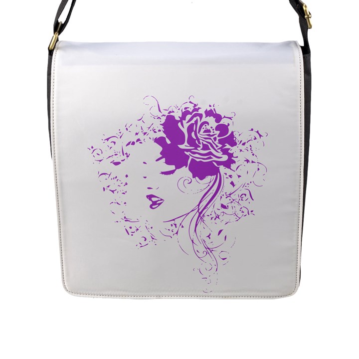 Purple Woman of Chronic Pain Flap Closure Messenger Bag (Large)