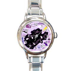 Life With Fibromyalgia Round Italian Charm Watch by FunWithFibro