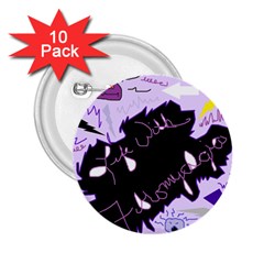 Life With Fibromyalgia 2 25  Button (10 Pack)