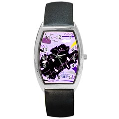 Life With Fibromyalgia Tonneau Leather Watch by FunWithFibro