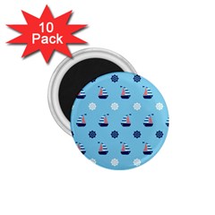 Summer Sailing 1 75  Button Magnet (10 Pack)