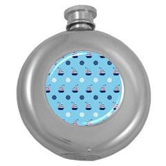 Summer Sailing Hip Flask (round)