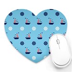 Summer Sailing Mouse Pad (Heart) Front