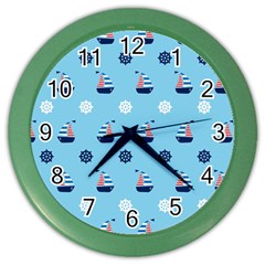 Summer Sailing Wall Clock (color) by StuffOrSomething