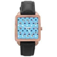 Summer Sailing Rose Gold Leather Watch  by StuffOrSomething