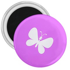 Butterfly 3  Button Magnet