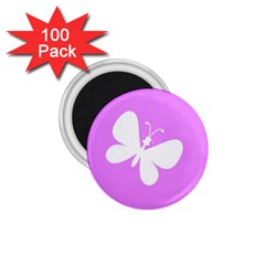 Butterfly 1 75  Button Magnet (100 Pack)