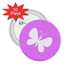 Butterfly 2 25  Button (10 Pack)