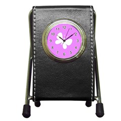 Butterfly Stationery Holder Clock