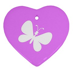 Butterfly Heart Ornament (two Sides)