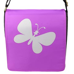 Butterfly Flap Closure Messenger Bag (small) by Colorfulart23