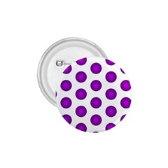 Purple And White Polka Dots 1 75  Button