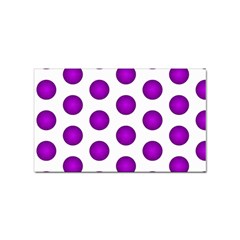 Purple And White Polka Dots Sticker 100 Pack (rectangle)