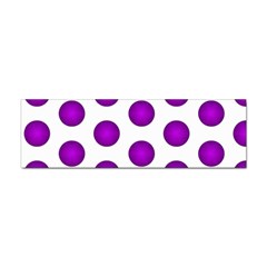 Purple And White Polka Dots Bumper Sticker 10 Pack