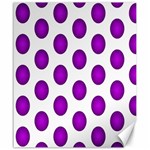 Purple And White Polka Dots Canvas 20  x 24  (Unframed) 19.57 x23.15  Canvas - 1