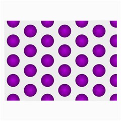 Purple And White Polka Dots Glasses Cloth (large)